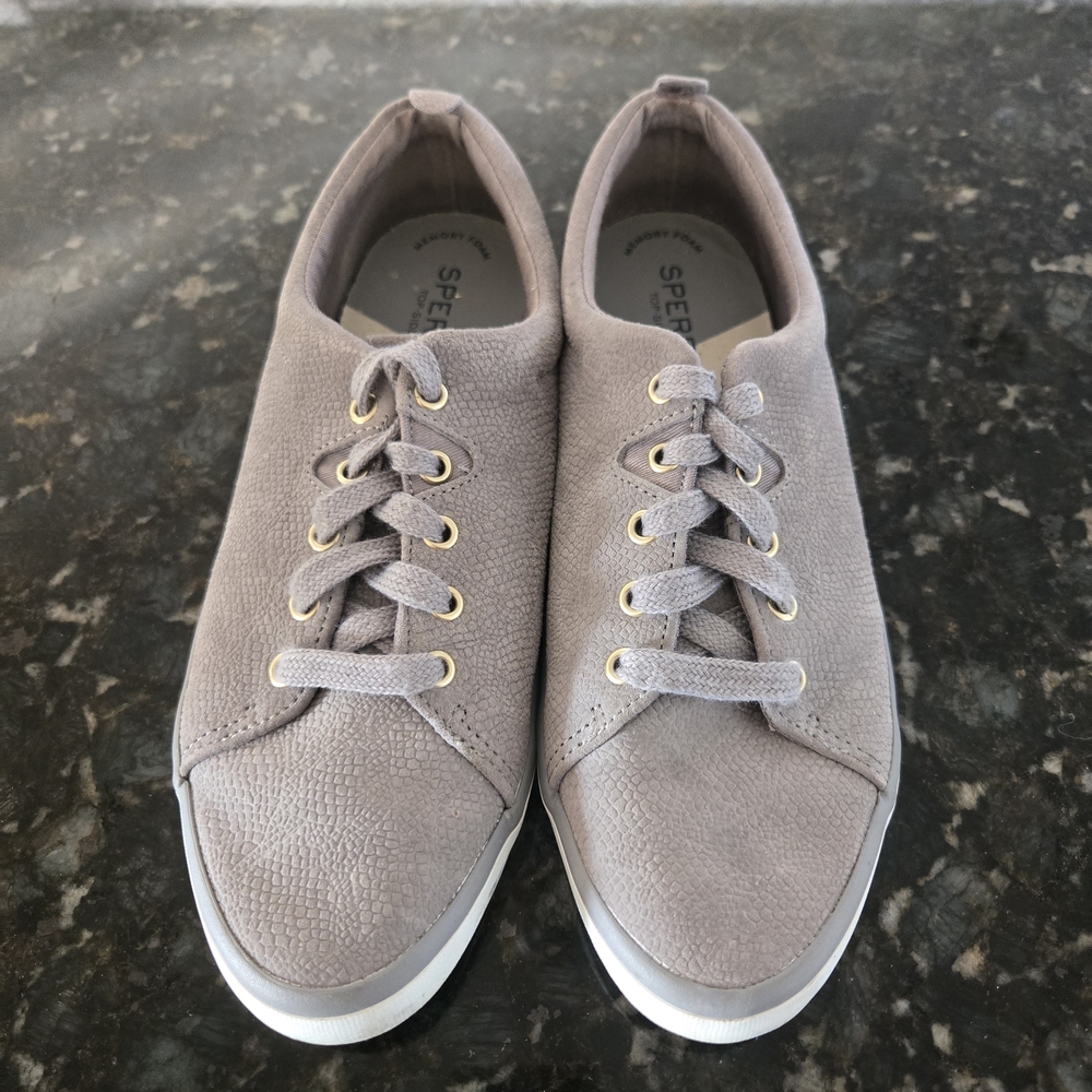 Sperry Topsider Sailor Lace To Toe Serpent Leather Sneakers 7.5